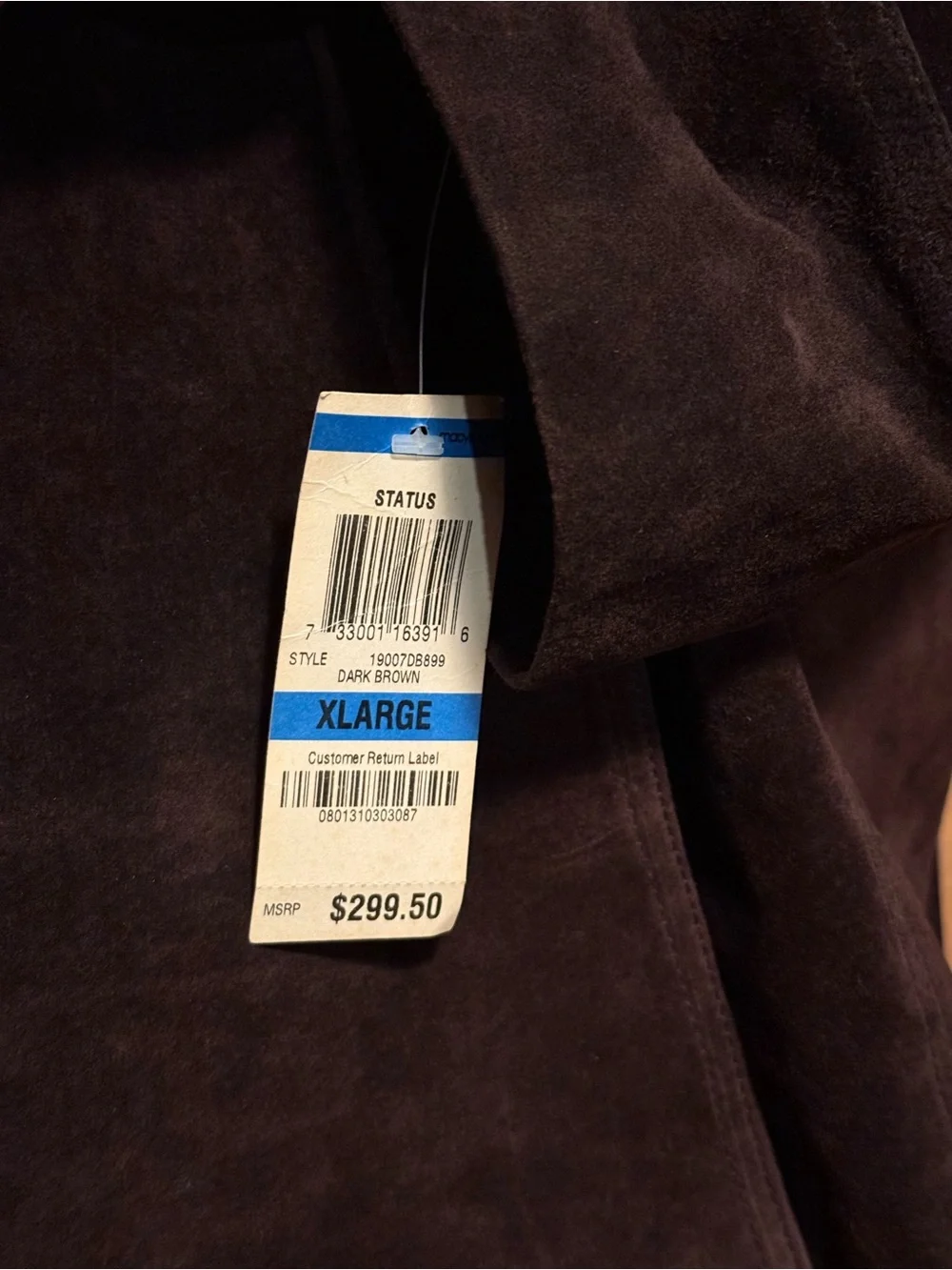 INC International Concepts Dark Brown Trench Coat with Faux-Fur Collar - Picture 4 of 6